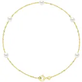 ATELIERS SAINT GERMAIN Armband - 5 Echte Gecultiveerde Zoetwaterparels Rond 4-5 mm
