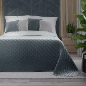 Hobby Hall VELVI Dekoratieve Plaid 220x240cm - Geometrisch Blauw