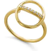 Orphelia 'Amaliada' Dames 925 Sterling Zilveren Ring - Goud ZR-7572