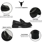 Windsor Smith Zwarte Leren Chunky Loafers - True