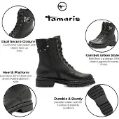 Tamaris Veterlaarsjes zwart