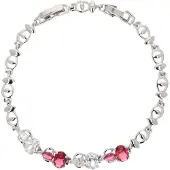 NAEMI Armband rood / zilver