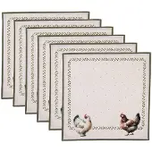 Clayre & Eef Servetten Katoen Set van 6 40x40 cm Beige Katoen