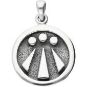 MOOYE ® - Collectie Zilveren Awen de drie lichtstralen kettinghanger