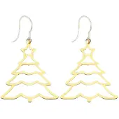 Charme Bijoux Allergievrije kerstboom -oorbellen goudkleurig-