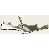 MOOYE ® - Collectie Zilveren Landkaart Kreta ketting hanger