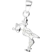MOOYE ® - Collectie Zilveren Ooievaar met baby kettinghanger