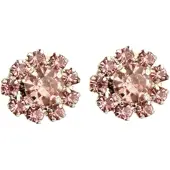 Charme Bijoux Magneet oorbellen Patterson roze strass 15 mm