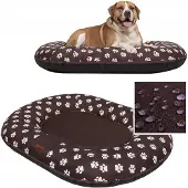 PillowPrim Hondenmand XL 99x79cm - Waterdicht, Afneembare Hoes, Brons met Pootjes