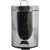 MSV kleine pedaalemmer - rvs - zilver - 5L - 20 x 27 cm - Badkamer/toilet - Pedaalemmers