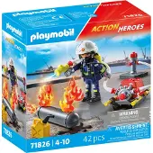 Playmobil Action Heroes Brandweerman met waterpomp 71826