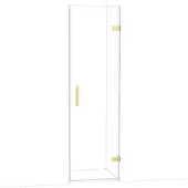 Maxaro Diamond Douchedeur | 60 cm Lichtgoud Helder glas Draaideur