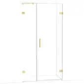 Maxaro Diamond Douchedeur | 105 cm Lichtgoud Helder glas Draaideur