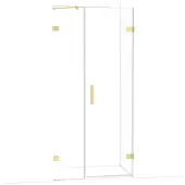 Maxaro Diamond Douchedeur | 95 cm Lichtgoud Helder glas Draaideur
