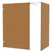 Maxaro Diamond Inloopdouche | 140x120 cm Rvs Bronsglas 2 vaste wanden