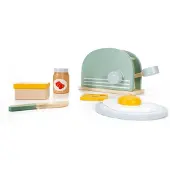 Springos Houten Broodrooster - 6-delig - Keuken Speelgoed - Groen