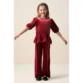 Sissy-Boy Rode velvet wide leg legging | Maat: 134-140