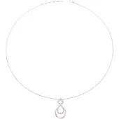 Orphelia 'Amber' Dames 925 Sterling Zilveren Ketting met Hangertje - Zilver ZH-7092