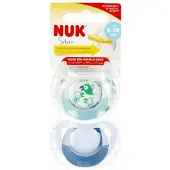 Nuk Latex Speen 6-18 maanden - Ster Turquoise