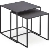Ebuy24 Karin salontafel inzettafels 2 stuks zwart.