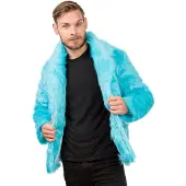 Chaks - Blauw bontjas voor volwassenen - S