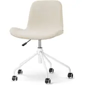 Nolon Nout-Fé bureaustoel cottonbeige - wit onderstel