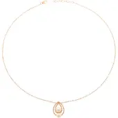 Orphelia Dames 925 Sterling Zilveren Ketting met Hanger - Roze ZH-6033/1