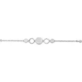 Orphelia Dames 925 Sterling Zilveren Set: Ketting + Armband - Zilver SET-021