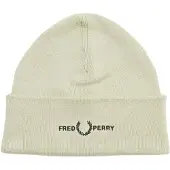 Fred perry grafisch logo lichte oestercrème muts