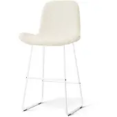 Nolon Nino-Fé barkruk rib beige - wit onderstel - 75 cm