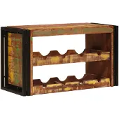 vidaXL Wijnrek Bruin 80 x 45 x 33 cm Massief hergebruikt hout
