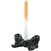 House Vitamin Candle holder bow- black- 18x9x7 cm