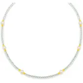 CO88 Collection 8CN-26485 – Kralenketting Prehniet & Shellparel – Goudkleurig – Dames Ketting
