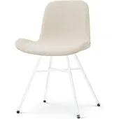 Nolon Noa-Fé Eetkamerstoel cottonbeige - wit onderstel