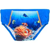 Playshoes Zwembroek 'Underwater World' royal blue/koningsblauw / geel / oranje