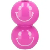 SMILEY Kandelaar dubbel 7x7x12cm Roze donker/licht