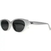 Ray-Ban RB4457D Bio Based 677287 gepolijst wit donkergrijs zonnebril