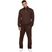 Enzo Milano | Heren Half-Zip Sweatshirt Trainingspak Set