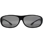 Montana Rechthoek Unisex Glimmend Zwart Rook Gepolariseerd FO2 Fit Over Bril Zonnebril