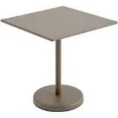 Muuto Linear Steel Café Tafel Taupe | 70cm x 70cm - H: 73cm