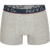 Phil&Co. Boxershorts blauw / navy / grijs gemêleerd