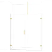 Maxaro Diamond Douchedeur | 175 cm Lichtgoud Helder glas Draaideur