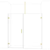 Maxaro Diamond Douchedeur | 195 cm Lichtgoud Helder glas Draaideur