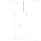 Maxaro Diamond Douchedeur | 95 cm Lichtgoud Helder glas Draaideur