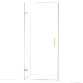 Maxaro Diamond Douchedeur | 90 cm Lichtgoud Helder glas Draaideur