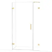 Maxaro Diamond Douchedeur | 115 cm Lichtgoud Helder glas Draaideur