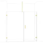Maxaro Diamond Douchedeur | 205 cm Lichtgoud Helder glas Draaideur