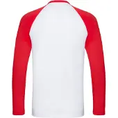 Fruit Of The Loom Heren baseball t-shirt met lange mouwen