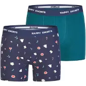 Happy Shorts Boxershorts 'Christmas' navy / petrol