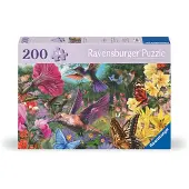 Ravensburger Feel Well - Kolibries en Vlinders - 200 Stukjes Puzzel | Dikkere Stukken, Groot Formaat, en Inclusief Stand | Premium Kwaliteit